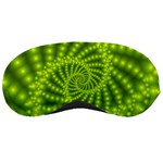 Glossy Lime Green Beaded Spiral Fractal Sleeping Mask