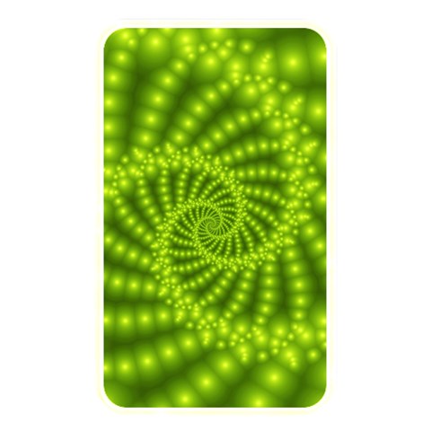 Glossy Lime Green Beaded Spiral Fractal Memory Card Reader (Rectangular) from ArtsNow.com Front