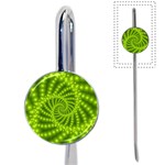 Glossy Lime Green Beaded Spiral Fractal Book Mark