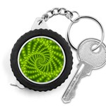 Glossy Lime Green Beaded Spiral Fractal Measuring Tape