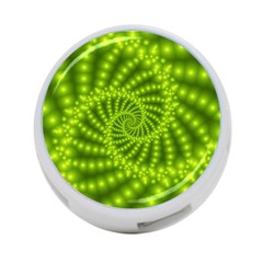 Glossy Lime Green Beaded Spiral Fractal 4 Front