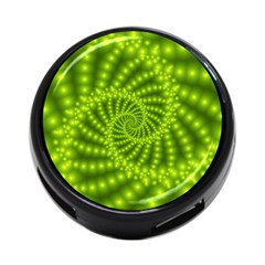 Glossy Lime Green Beaded Spiral Fractal 4 Front