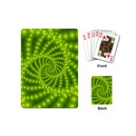 Glossy Lime Green Beaded Spiral Fractal Playing Cards (Mini)