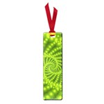 Glossy Lime Green Beaded Spiral Fractal Small Book Mark