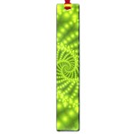 Glossy Lime Green Beaded Spiral Fractal Large Book Mark