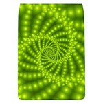 Glossy Lime Green Beaded Spiral Fractal Removable Flap Cover (L)