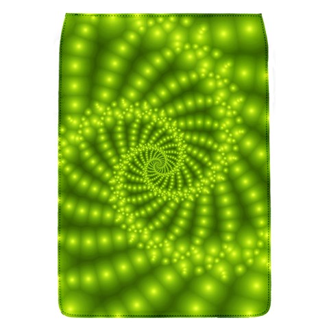 Glossy Lime Green Beaded Spiral Fractal Removable Flap Cover (S) from ArtsNow.com Front