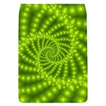 Glossy Lime Green Beaded Spiral Fractal Removable Flap Cover (S)