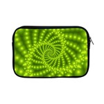 Glossy Lime Green Beaded Spiral Fractal Apple iPad Mini Zipper Case