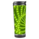 Glossy Lime Green Beaded Spiral Fractal Travel Tumbler