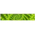 Glossy Lime Green Beaded Spiral Fractal Flano Scarf (Large)