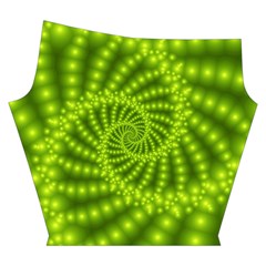 Glossy Lime Green Beaded Spiral Fractal Yoga Cropped Leggings from ArtsNow.com Right