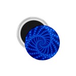 Glossy Blue Beaded Spiral Fractal 1.75  Magnet