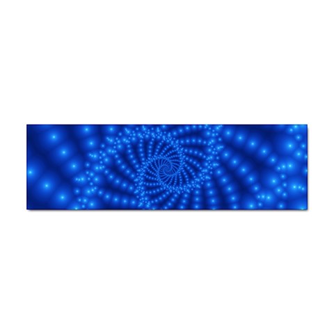 Glossy Blue Beaded Spiral Fractal Sticker (Bumper) from ArtsNow.com Front