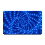 Glossy Blue Beaded Spiral Fractal Magnet (Rectangular)