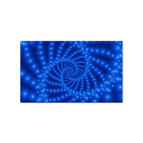 Glossy Blue Beaded Spiral Fractal Sticker Rectangular (10 pack) from ArtsNow.com Front