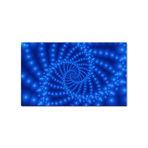 Glossy Blue Beaded Spiral Fractal Sticker Rectangular (100 pack) from ArtsNow.com Front