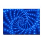 Glossy Blue Beaded Spiral Fractal Sticker A4 (10 pack)