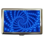 Glossy Blue Beaded Spiral Fractal Cigarette Money Case