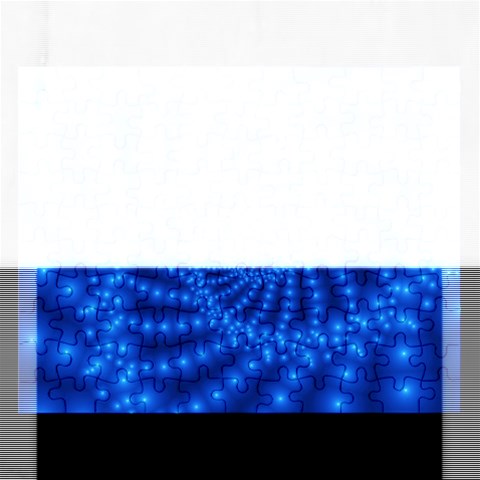 Glossy Blue Beaded Spiral Fractal Jigsaw Puzzle (Rectangular) from ArtsNow.com Front