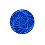 Glossy Blue Beaded Spiral Fractal Hat Clip Ball Marker