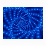 Glossy Blue Beaded Spiral Fractal Small Glasses Cloth