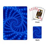 Glossy Blue Beaded Spiral Fractal Playing Cards Single Design