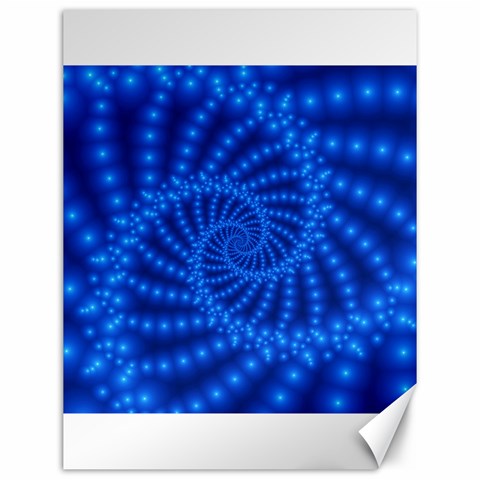 Glossy Blue Beaded Spiral Fractal Canvas 12  x 16  from ArtsNow.com 11.86 x15.41  Canvas - 1