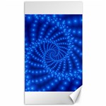 Glossy Blue Beaded Spiral Fractal Canvas 40  x 72 