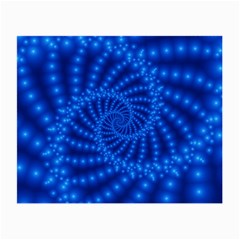 Glossy Blue Beaded Spiral Fractal Small Glasses Cloth (2 Sides) from ArtsNow.com Back