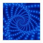 Glossy Blue Beaded Spiral Fractal Medium Glasses Cloth