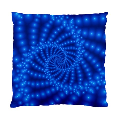 Glossy Blue Beaded Spiral Fractal Standard Cushion Case (One Side) from ArtsNow.com Front