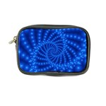 Glossy Blue Beaded Spiral Fractal Coin Purse