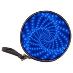 Glossy Blue Beaded Spiral Fractal Classic 20-CD Wallet