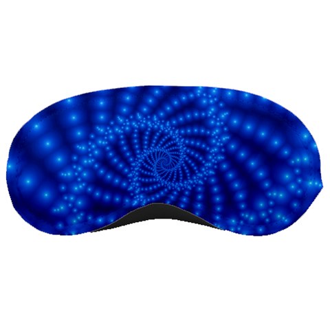 Glossy Blue Beaded Spiral Fractal Sleeping Mask from ArtsNow.com Front