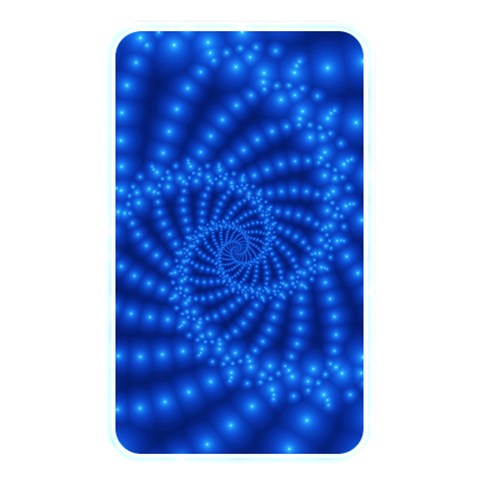 Glossy Blue Beaded Spiral Fractal Memory Card Reader (Rectangular) from ArtsNow.com Front