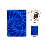 Glossy Blue Beaded Spiral Fractal Playing Cards (Mini)