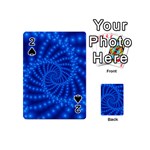 Glossy Blue Beaded Spiral Fractal Playing Cards 54 (Mini)