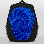 Glossy Blue Beaded Spiral Fractal Backpack Bag