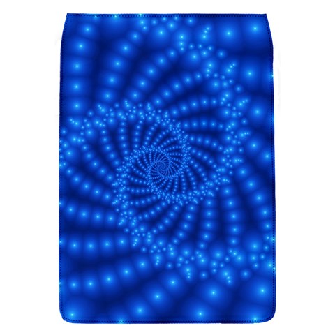 Glossy Blue Beaded Spiral Fractal Removable Flap Cover (S) from ArtsNow.com Front