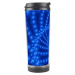 Glossy Blue Beaded Spiral Fractal Travel Tumbler