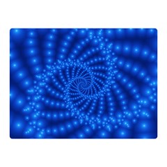 Glossy Blue Beaded Spiral Fractal Double Sided Flano Blanket (Mini) from ArtsNow.com 35 x27  Blanket Front