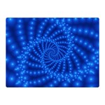 Glossy Blue Beaded Spiral Fractal Double Sided Flano Blanket (Mini)