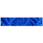 Glossy Blue Beaded Spiral Fractal Flano Scarf (Small)