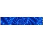 Glossy Blue Beaded Spiral Fractal Flano Scarf (Large)