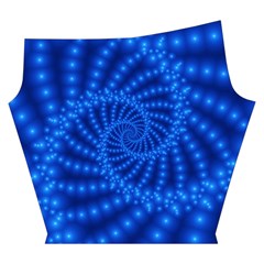 Glossy Blue Beaded Spiral Fractal Yoga Cropped Leggings from ArtsNow.com Left