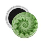 Fractal Lace Green Spiral Fractal 2.25  Magnet