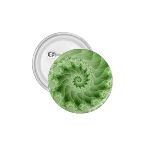 Fractal Lace Green Spiral Fractal 1.75  Button from ArtsNow.com Front