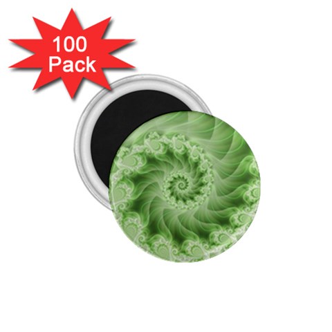 Fractal Lace Green Spiral Fractal 1.75  Magnet (100 pack)  from ArtsNow.com Front