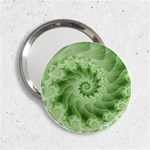 Fractal Lace Green Spiral Fractal 2.25  Handbag Mirror